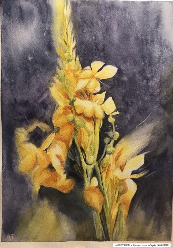 Bouquet jaune d'après HONG SHAN