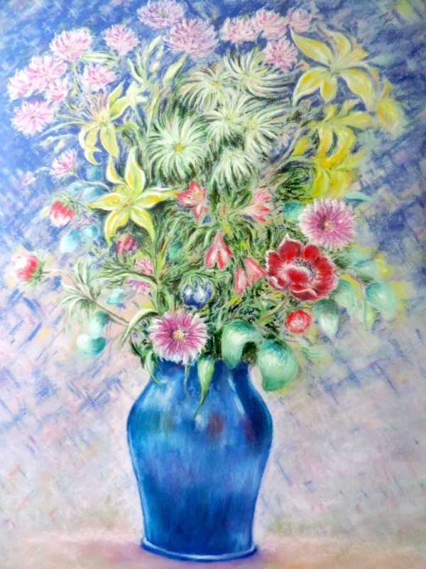 Bouquet bleu à la Dufy 61x76cm