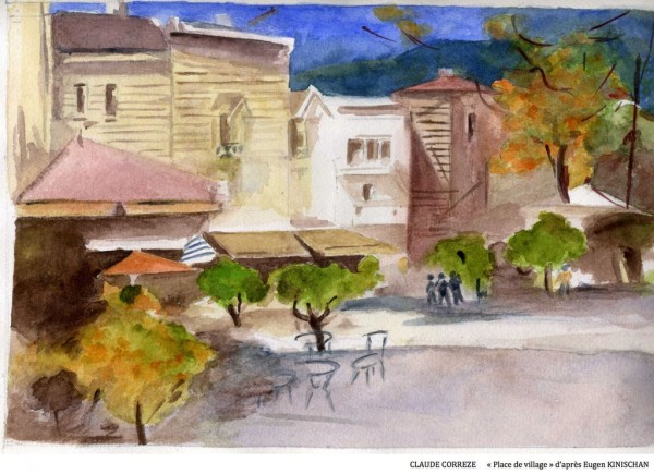 Place de village d'après Eugen KINISCHAN