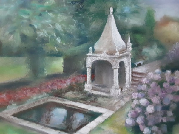 Contemplation dans un jardin 41x51cm