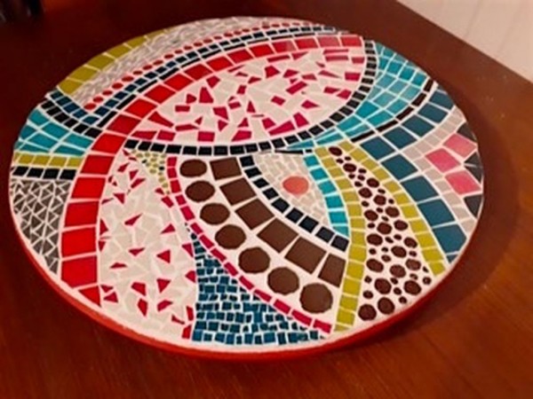 Plateau rouge-diamètre 35cm