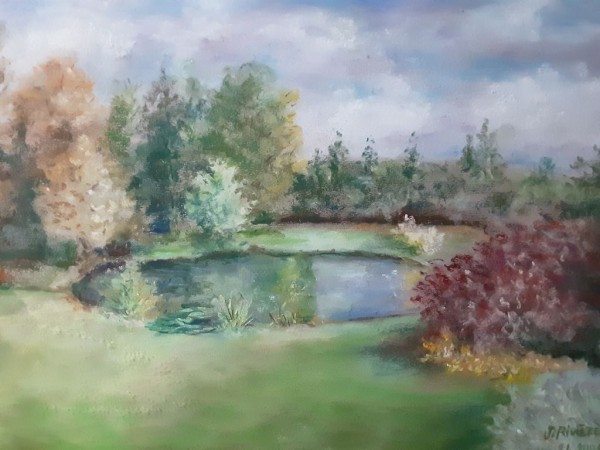 Lac à Oigny en Valois 51x41cm