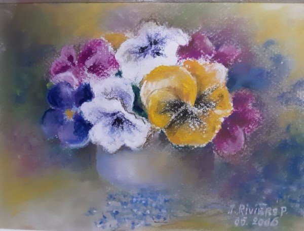 Pensées 32x27cm