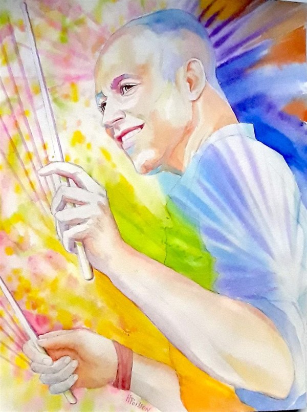 batteur - aquarelle