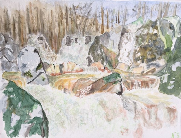 Rivière - aquarelle