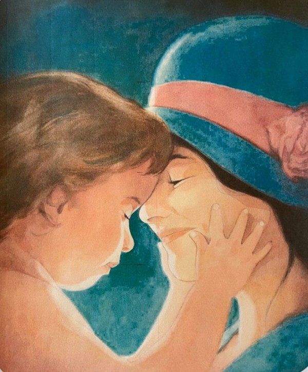 Femme Enfant - Aquarelle